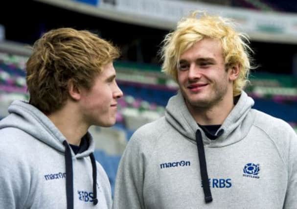 Richie Gray, right, is Scotlands only active Lion. Picture: SNS/SRU