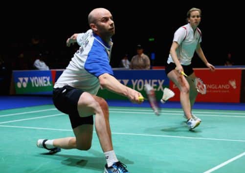 Jillie Cooper and Robert Blair of Scotland in action against Yun Lung Chan and Ying Suet Tse of Hong Kong. Picture: Getty