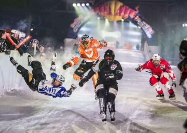 Glasgow can expect thrills and spills at the Crashed Ice event. Picture: Red Bull/ Contributed