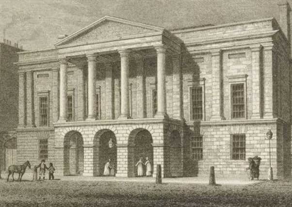 The Assembly Rooms, pictured in 1820, and today. Picture: TSPL