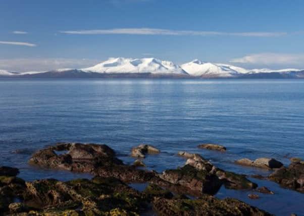 Snow covered mountains on the Scottish Island of Arran. Picture: Contributed