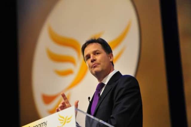 Nick Clegg's call for the threshold where income tax is paid to be raised to 10,500 pounds was welcomed by Mr Cameron. Picture: Robert Perry