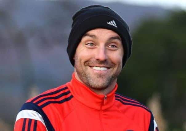 Kilmarnock striker Kris Boyd, training at Mar Hall near Glasgow yesterday, is confident that he still has plenty to offer Scotland. Picture: PA