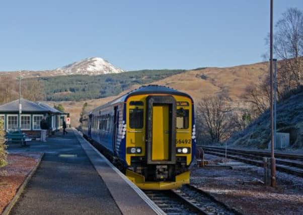 A ScotRail train waits at Crianlarich station. Picture: Contributed