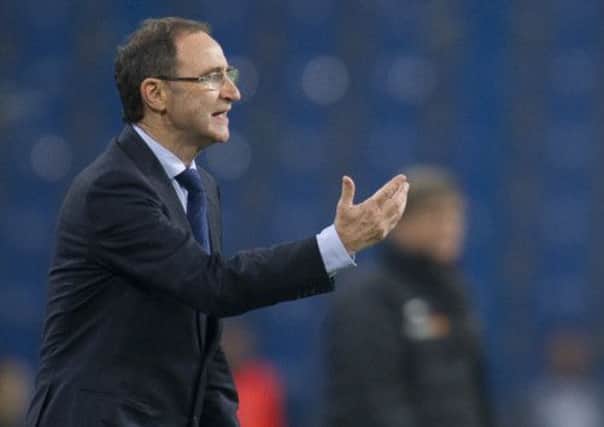 Martin O'Neill, head coach of Ireland, during the friendly with Poland which ended scoreless. Picture: Getty