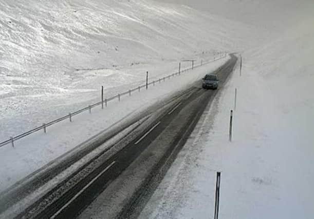 The A93 at Spittal shortly before the snow gates closed. Picture: Traffic Scotland