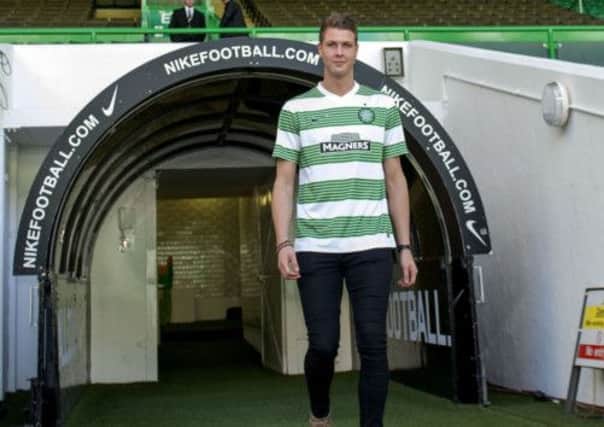Icelandic striker Holmbert Fridjonsson won't reveal his targets for his time at Celtic. Picture: SNS