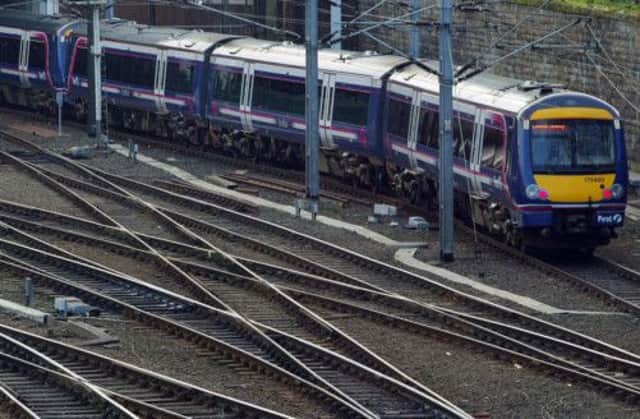 A Scotrail train headed for Glasgow Central was damaged. Picture: TSPL