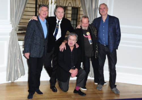Michael Palin, Eric Idle, Terry Jones, Terry Gilliam and John Cleese at the announcement. Picture: PA