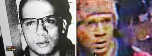 Abdelhakim Dekhar in 1994 and in CCTV footage this week