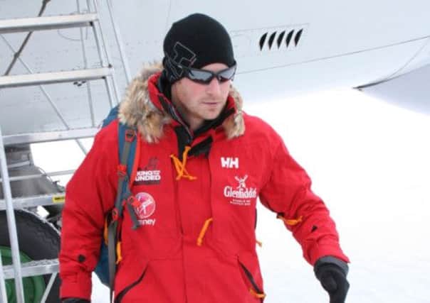 Prince Harry arrives in Novo, Antarctica. Picture: PA