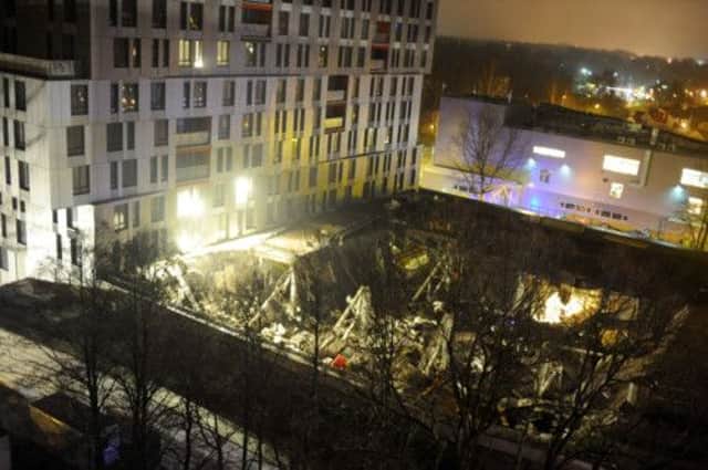 The collapse happened as work was being done to create a roof garden. Picture: AP