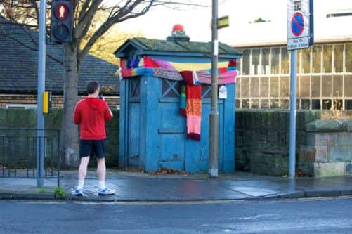 The 'Tardis' near the Dean Bridge. Pictures: Joey Kelly