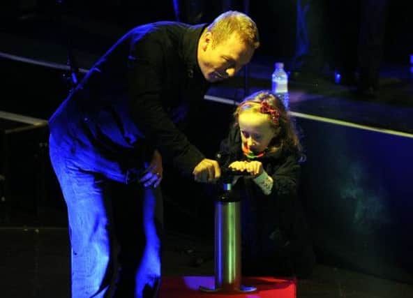Chris Hoy was back in his home city of Edinburgh to switch on the capital's Christmas lights. Picture: Ian Rutherford