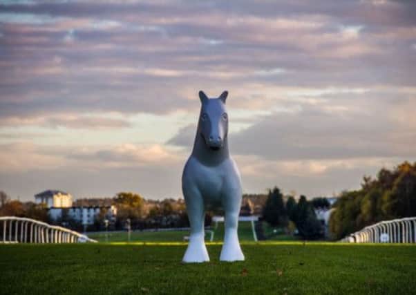 An unfinished horse sculpture at Hamilton racecourse. It will will be among 30 to feature in 'Ready, Steady, Gallop!'. Picture: PA