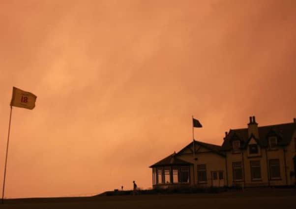 The view of the 18th flag and clubhouse at Royal Aberdeen. Picture: Getty Images
