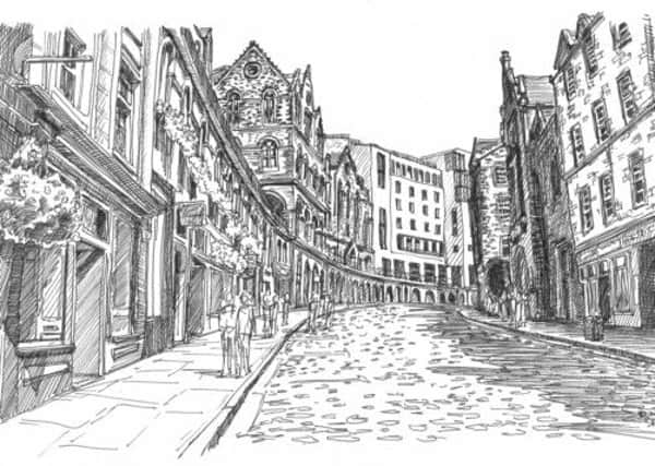 Victoria Street, as pictured by the Edinburgh Sketcher