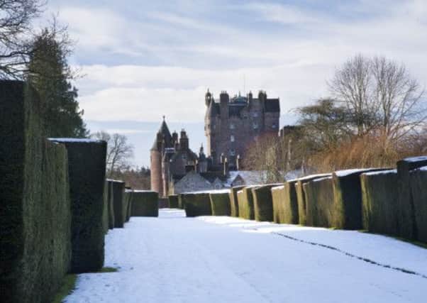 Clipped yew avenue leading to Glamis Castle. Picture: Ray Cox