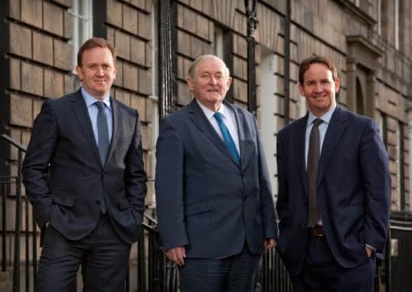 From left, Malcolm Robertson, Sir Angus Grossart and Andrew Wilson are behind the new Charlotte Street Partners