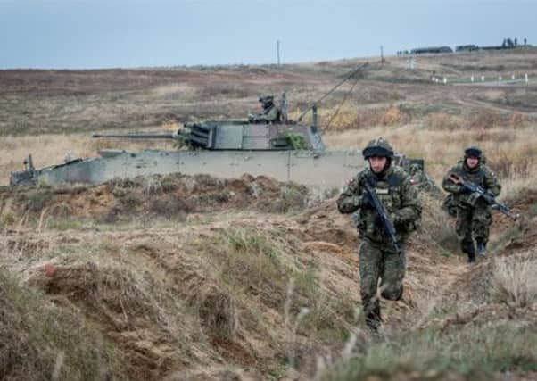 Polish soldiers take part in the Steadfast Jazz exercise, to which the UK sent 52 men and one ageing Minesweeper. Picture: Nato
