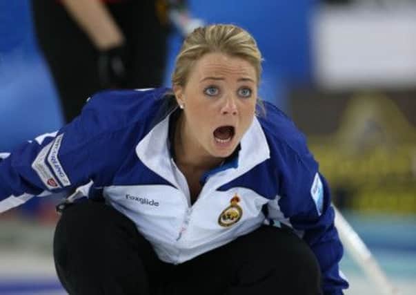 Anna Sloan shouts instructions during Scotlands 10-3 demolition of Switzerland. Picture: Richard Gray