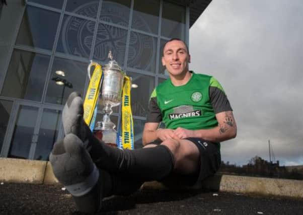 Gorgie grin: Scott Brown is looking forward to todays Scottish Cup tie at Tynecastle. Picture: Steve Welsh