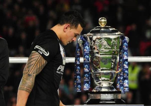 Dejected: Sonny Bill Williams. Picture: PA