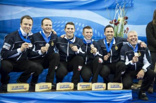 The Scotland mens bronze medal-winning team. Picture: Getty