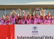 Jason White holds the Veterans Tens trophy aloft. Picture: Contributed