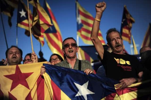 Do Scots want to be the standard-bearers for Catalan  and other - secessionist movements? Picture: AFP