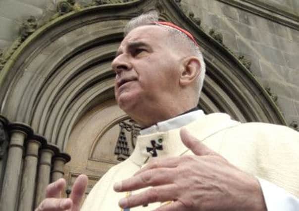 The unidentified man's attempt to sue  Cardinal Keith O'Brien has  failed. Picture: TSPL
