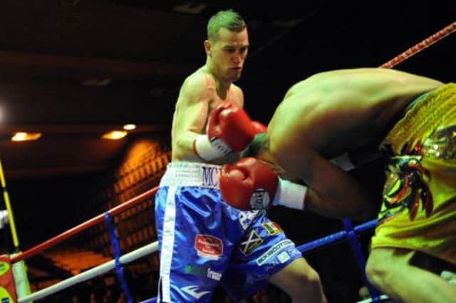 Craig McEwan, pictured during his victory over Paul Morby, returns to the ring tonight. Picture: Kate Chandler
