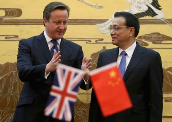 Chinese premier Li Keqiang and prime minister David Cameron. Picture: Getty