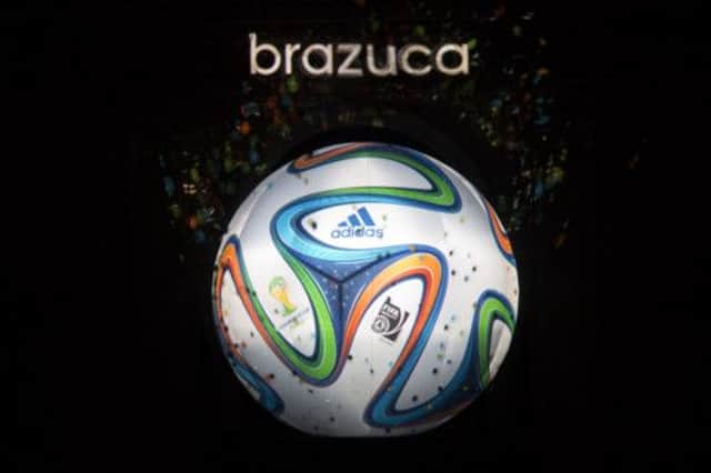 Brazuca: The 2014 World Cup official ball was unveiled in Rio. Picture: AP