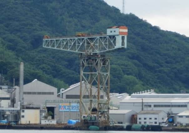The Scots-built crane in Nagasaki, Japan. Picture: Contributed