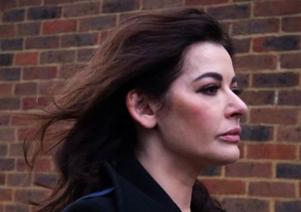 Nigella Lawson arriving for her second day of evidence at Isleworth Crown Court. Picture: Getty
