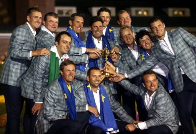 The victorious European team after the Miracle at Medinah. Picture: Getty