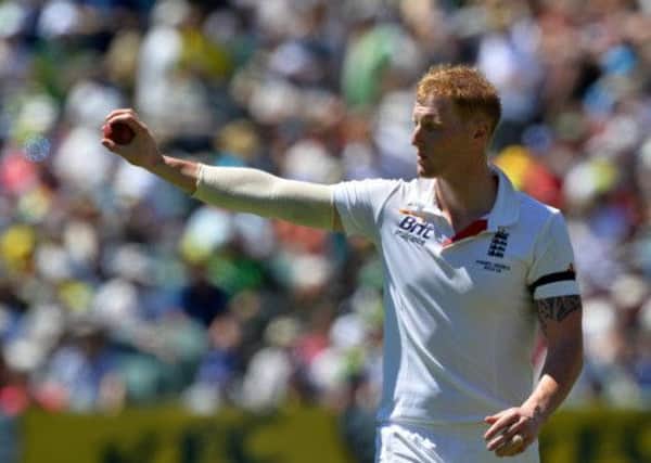 Ben Stokes approaches his bowling mark against Australia during day two of the second Ashes Test. Picture: Getty