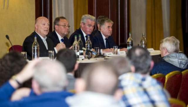 Alex Wilson, former director Paul Murray and former chairman Malcolm Murray are looking to be voted onto the Rangers board. Picture: SNS