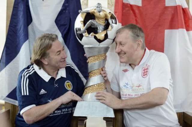 Pictured promoting the Homeless World Cup earlier this year, Alan Rough is surprised to see Terry Butcher as Hibernian manager. Picture: Phil Wilkinson