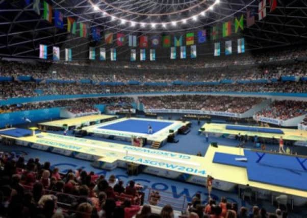 An artist's impression of the Gymnastics arena for Glasgow 2014. Picture: Contributed