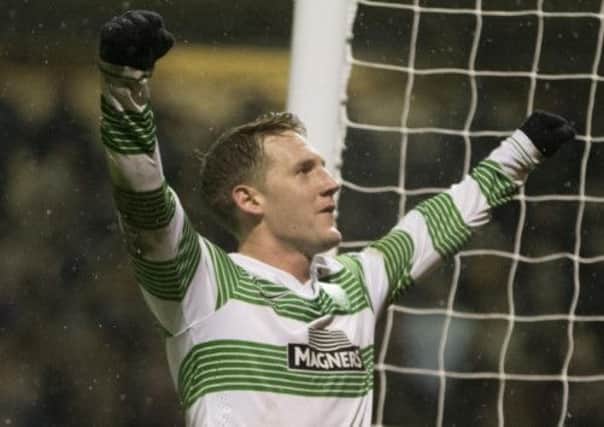Kris Commons celebrates his second goal. Picture: PA