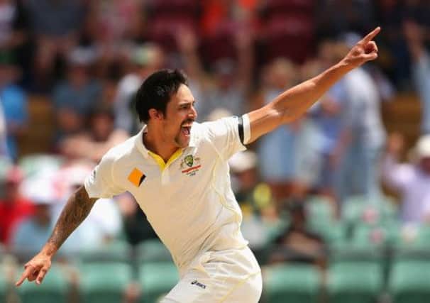 Fast show: Mitchell Johnson tore England apart with his 'demon bowling'. Picture: Getty