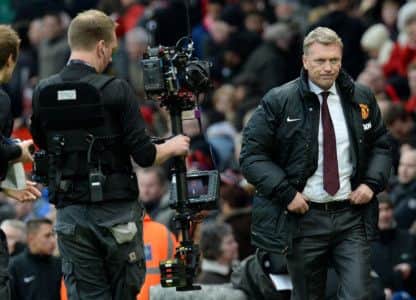 Manchester United manager David Moyes leaves the pitch after his teams 1-0 defeat. Picture: PA