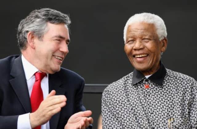 Gordon Brown and Nelson Mandela. Picture: Getty