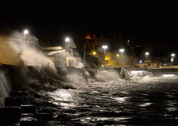 Eyemouth Harbor. High winds and a tidal storm surge pounded parts of the UK this week. Picture: Getty