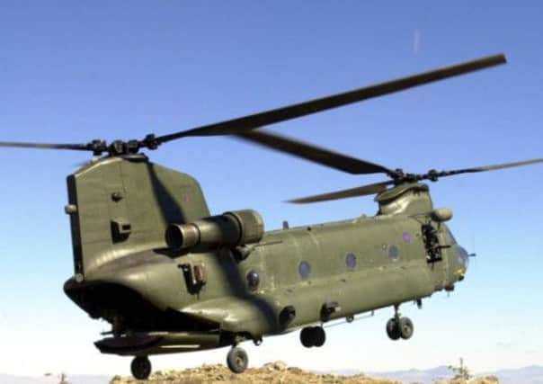 There were no casualties as Chinook put down by Jericho. Picture: PA