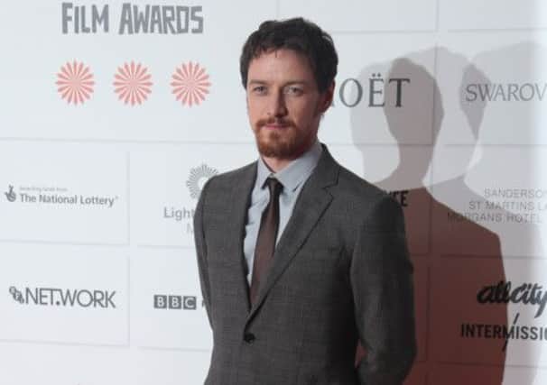 James McAvoy arrives at the British Independent Film Awards. Picture: AP