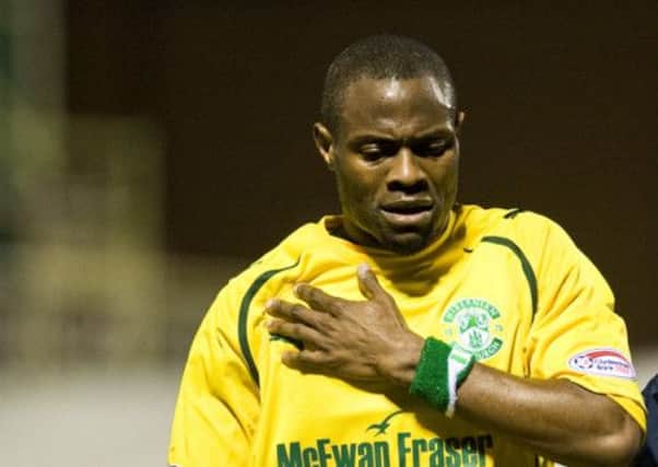 Akpo Sodje, pictured during his time at Hibernian. Picture: Ian Georgeson