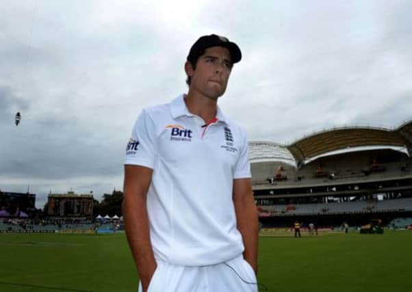 A chastened Alastair Cook has plenty to ponder. Picture: PA